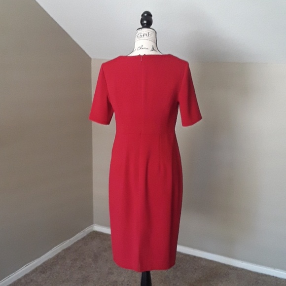 Anne Klein Red Cowl Neck Dress - Picture 8 of 16